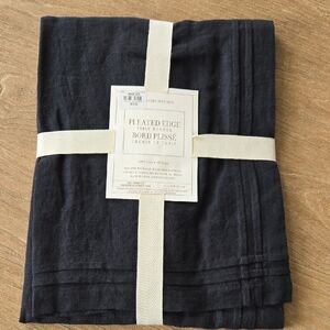 Williams Sonoma Black Linen Table Runner